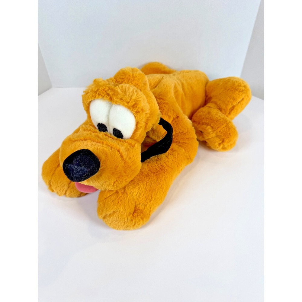 Vintage Disneyland Walt Disney World Pluto Plush Parks 17 In. Green Collar Large